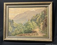 Overall front view of framed painting