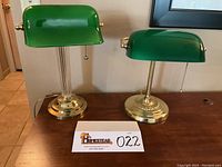 Both desk piano lamps side by side showing height and overall style