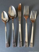 Full view of all five types of utensils showing design and size differences.