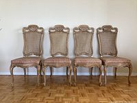 Front view of four matching chairs