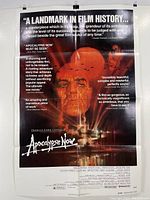 Front of the "Apocalypse Now" movie poster showing design, text, images, and condition including fold lines and color details.