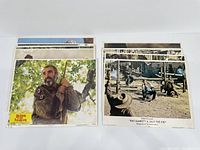Photo showing several Robin and Marian movie lobby cards featuring color scenes with characters dressed as Robin Hood and Marian.