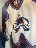 Full front view showing Colorado Avalanche logo and jersey design.
