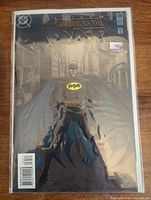 Front cover of Batman Shadow of the Bat comic #35 sealed in plastic bag showing embossed cover details.