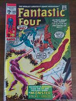 Front cover of Fantastic Four issue #105 comic book showing Marvel characters and price of 15 cents.