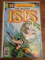 Front cover of The Mighty Isis comic book issue no. 4 featuring the title, cover art, and pricing details.