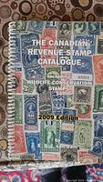 Front cover of the 2009 edition of the Canadian Revenue Stamp Catalogue by E.S.J. van Dam, showing various Canadian revenue stamps on the cover.
