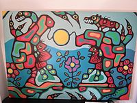 Full frontal view of canvas print showing entire composition