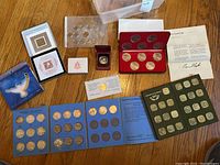 Overview of all items on hardwood floor