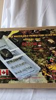 Box packaging for the sluice box showing product branding, 'Splice Master Gold Prospectors Sluice Box', 'Abyss Au. Trap', 'Recon II', and a Canadian flag.