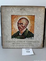 Bartok Violin Concerto album with artistic painted portrait on the cover, in a textured gray sleeve.