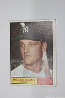 Front of card showing Roger Maris portrait and title bar