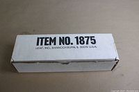 Closed white cardboard box labeled ITEM NO. 1875, produced by Leaf, Inc.