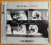 Front cover of The Beatles "Let It Be... Naked" 2-CD set with photographic film strip style images of band members and title text.