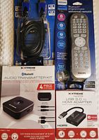 Full lot contents showing packaging and multiple accessory types.