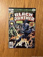 Front cover of vintage Black Panther issue #2 comic book showing title, price, and action illustration of Black Panther character.