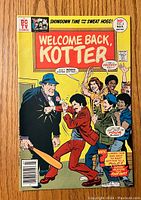 Front cover of Welcome Back Kotter #2 comic book showing colorful characters and comic title.
