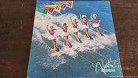 Front cover of the Go-Go's Vacation vinyl record showing band members water skiing.