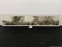 Wide view of the full panoramic print showing the smoke-covered San Francisco skyline during the 1906 earthquake and fires.