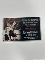 Front side of the commemorative set packaging showing the title 'Relive the Moment! The Series of the Century' with hockey players celebrating.