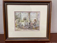 Full view of framed print showing the entire artwork and frame.