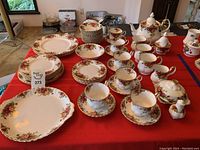 Overall view of full china set layout