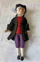 Full view of the Father Knickerbocker doll showing clothing and full body.