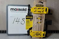 Stanley clamp in original packaging with lot number board visible