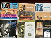 Group shot of ten vinyl LP covers