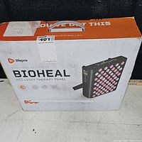 Front view of the new Lifepro Bioheal Red Light Therapy Panel box with product image and branding.