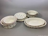 All ten pieces arranged to show overall set