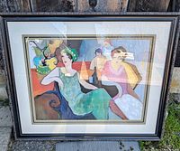 Frontal view of the large framed print showing full artwork and frame details.