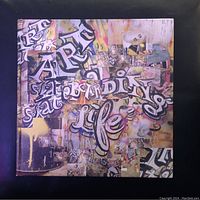 Front cover of the hardcover book with colorful graffiti collage artwork and text 'Art Skateboarding Life'.