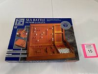 Front angled view of the Sea Battle Hundir La Flota box showing the game setup and condition of the box.