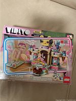 Photo of unopened LEGO VIDIYO Music Video Maker set box with 344 pieces showing the stage setup and fantasy animal-styled minifigures.