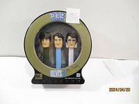 Front view of the PEZ set in original packaging showing all three Elvis Presley dispensers.