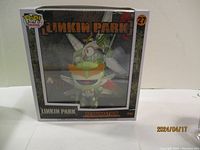 Front of the boxed Funko Pop! figure showing Linkin Park and Reanimation branding with figure inside.
