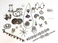Overview of all pieces including necklaces, bracelets, rings, earrings, pendants, and brooches