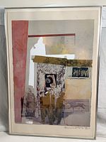 Full view of framed print showing composition, colors, and framing.