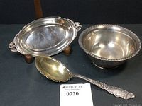 Overview of all three items on display with lot tag