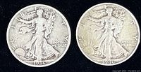 Obverse side clearly showing the dates 1936 and 1946 with the Walking Liberty design and 'In God We Trust' inscription.