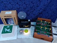 Five new LED light decorations and mini foosball table scene