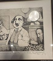 Close-up showing pencil signature and numbering on lower margin, along with etched signature.