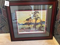 Framed art print showing full view of the piece including the frame and matting.