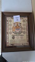 Full view of the framed collection showing 11 silver dollar coins and a decorative Canadian coat of arms background with 'A Decade of Dollars' text