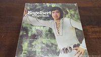 Back cover photo of Engelbert Humperdinck 20 Great Hits vinyl record showing artist name, image, and song list.
