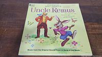 Front cover of the vinyl LP record with colorful illustration of Uncle Remus and Br'er Rabbit.