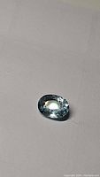 Photo of natural oval cut aquamarine gemstone 1.64ct sky blue color
