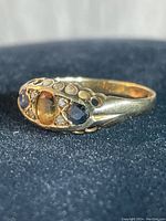 Angled front view showing color and arrangement of stones