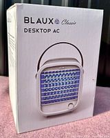 Box of Blaux Classic Desktop AC showing product image and brand.